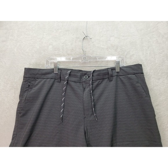 Lot Of 2 Hang Ten Board Shorts Men 40 Tan Dark Gray Polyester Pockets Drawstring - Picture 6 of 16